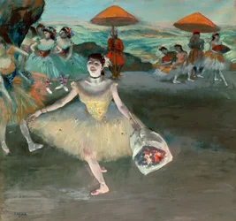 Dancer with Bouquet, Curtseying